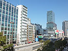 晴天の渋谷ヒカリエと首都高