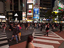 夜の渋谷スクランブル交差点