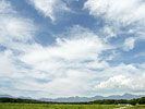 雲と山脈