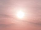 太陽とピンクの雲