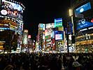 夜の渋谷駅前