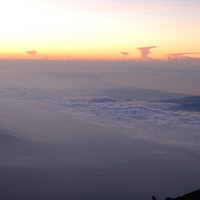 朝焼けと雲海